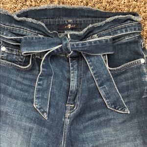 7 For All Mankind Paper Bag Waist Cropped Alexa